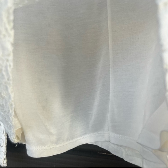 Banana Republic Ivory Lace Bell Sleeve Blouse Size Small - Picture 8 of 12